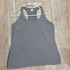 Striped Racerback Tank Top - Navy & White